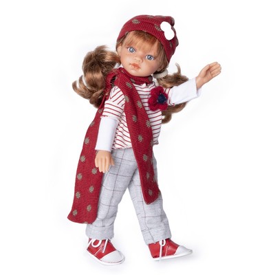 Кукла девочка «Эльвира», в красном образе, 33 см
