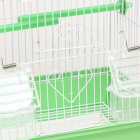 

Клетка для птиц 30 х 23 х 39 см, зелёная