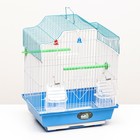 Клетка для птиц 30 х 23 х 39 см, синяя - фото 10819783
