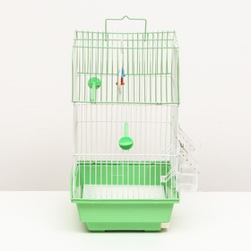 

Клетка для птиц 35 х 28 х 55 см, зелёная