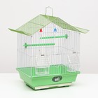 Клетка для птиц укомплектованная Bd-1/1d, 30 х 23 х 39 см, зелёная - фото 24687957