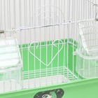 Клетка для птиц укомплектованная Bd-1/1d, 30 х 23 х 39 см, зелёная - фото 24687959