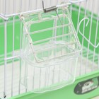 Клетка для птиц укомплектованная Bd-1/1d, 30 х 23 х 39 см, зелёная - фото 24687960