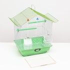 Клетка для птиц укомплектованная Bd-1/1d, 30 х 23 х 39 см, зелёная - фото 24687963