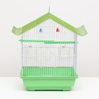 Клетка для птиц укомплектованная Bd-1/1d, 30 х 23 х 39 см, зелёная - фото 24687964