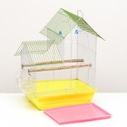 Клетка для птиц укомплектованная Bd-2/5h, 34 х 27 х 47 см, жёлтая - фото 28763419