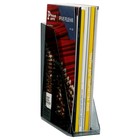 Лоток для бумаг вертикальный СТАММ "Актив", тонированный черный, ширина 70мм - фото 45722482