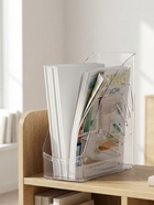 Лоток для бумаг Стамм «Лидер», А4, вертикальный, 1 отделение, прозрачный, ширина 70 мм - Фото 3