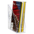 Лоток для бумаг Стамм «Лидер», А4, вертикальный, 1 отделение, прозрачный, ширина 70 мм - Фото 5