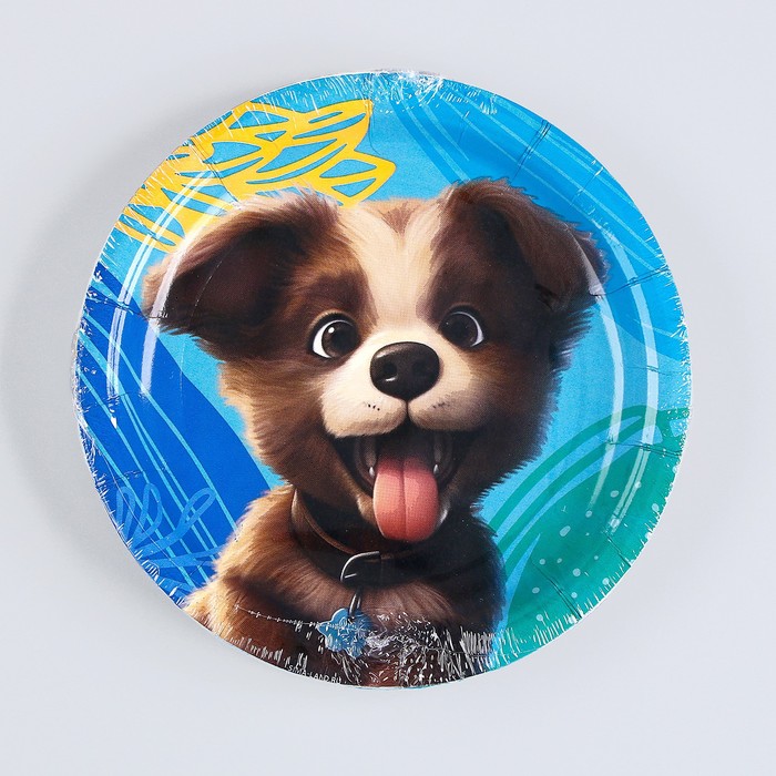 Тарелка бумажная «Щенок», 18 см 9796366