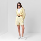 Костюм женский (рубашка и шорты) MIST Summer time, размер 44, желтый - Фото 2