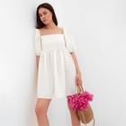 Платье женское с объемными рукавами MIST Summer time, белый, р. 44 - фото 319774062
