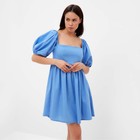 Платье женское с объемными рукавами MIST Summer time, голубой, р. 42 - Фото 1
