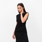 Платье женское с драпировкой MIST Summer time, черный, р.42 - фото 805849350