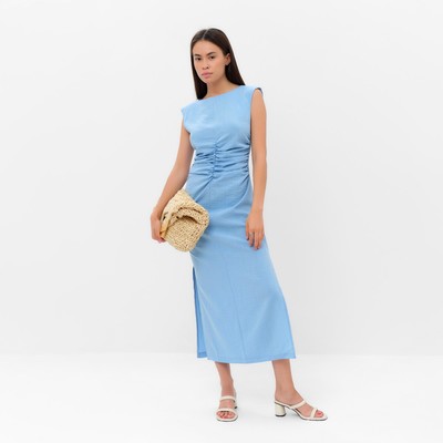Платье женское с драпировкой MIST Summer time, голубой, р.44