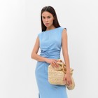 Платье женское с драпировкой MIST Summer time, голубой, р.48 9709905