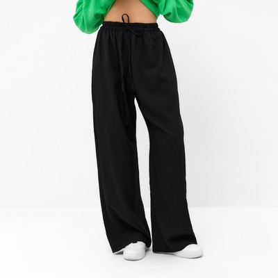 Брюки прямые MIST Summer time, черный, M (46-48)