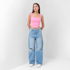 Топ женский джинсовый MIST: Denim р.44, светло-розовый - Фото 5