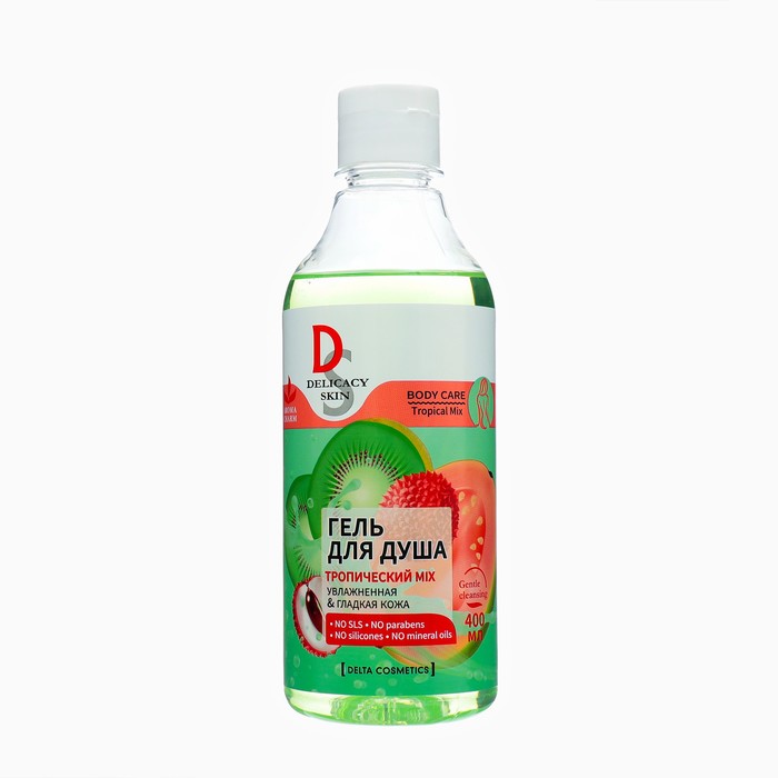 Гель для душа женский Delicacy Skin тропический микс, 400 мл - Фото 1