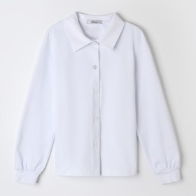 Рубашка для девочки, цвет белый, рост 128 см