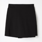 Юбка-шорты для девочки, цвет чёрный, рост 128 см - фото 10881734