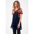 Блуза женская, размер 42, цвет синий - Фото 3