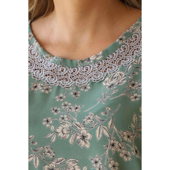 Блуза женская, размер 62, цвет зелёный 65834