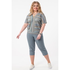 

Брюки женские, размер 54, цвет серо-зелёный