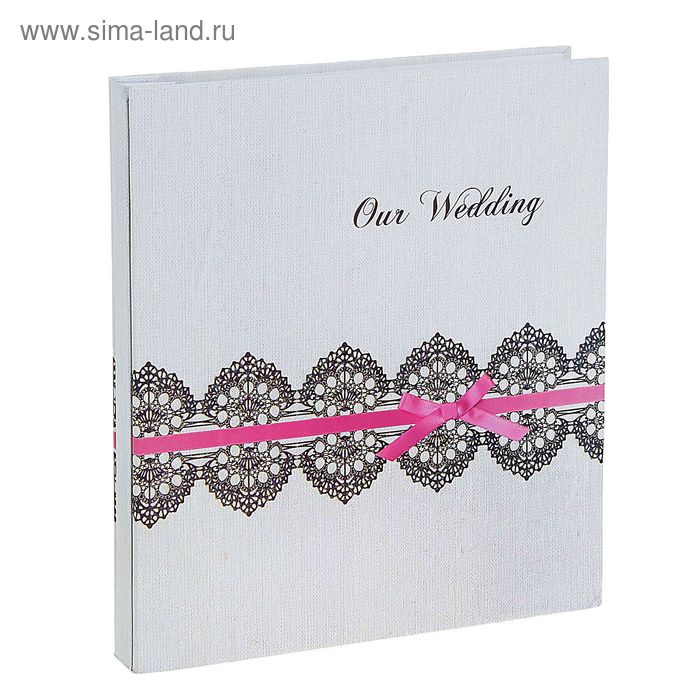 Фотоальбом 20 листов магнит "Кружевная тесьма с блеском" 27х23,5х3,4 см - Фото 1