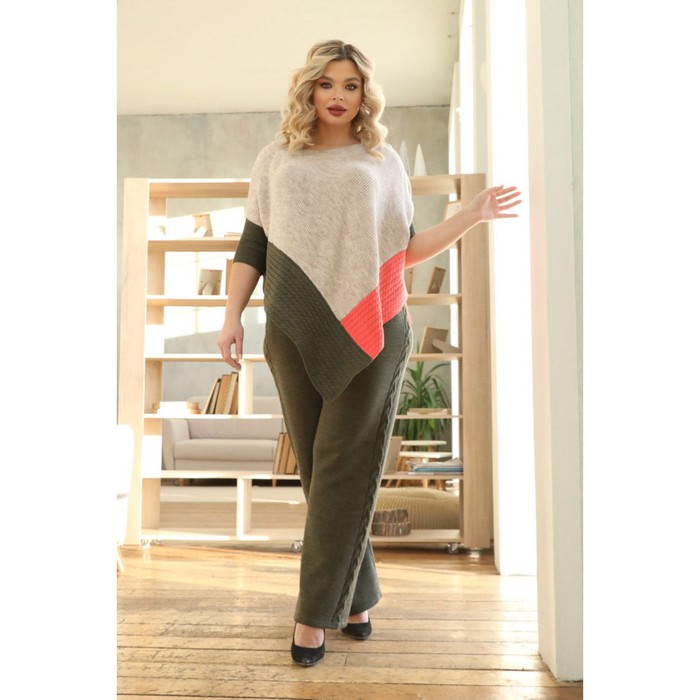 Брюки женские, размер 56, цвет хаки - Фото 1