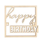 Топпер Happy Birthday,деревянный, 64х60 (комплект 5 шт) - фото 22699084