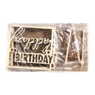 Топпер Happy Birthday,деревянный, 64х60 (комплект 5 шт) - фото 23657498