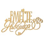 Топпер для торта «Вместе навсегда», деревянный, 92х59 (комплект 5 шт) - фото 24551721