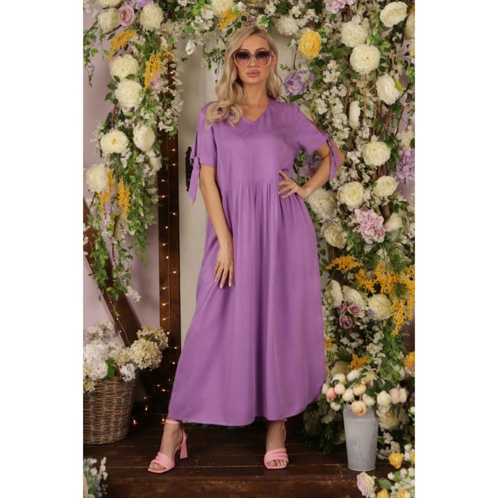 Платье женское, размер 46, цвет фиолетовый - Фото 1