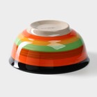 Салатник керамический Доляна «Индия», 850 мл, d=15 см, цвет оранжевый - Фото 3