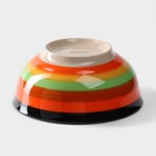 Салатник керамический Доляна «Индия», 1 л, d=18, цвет оранжевый - фото 4544459