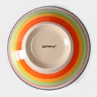 Салатник керамический Доляна «Индия», 1 л, d=18, цвет оранжевый - фото 4544460