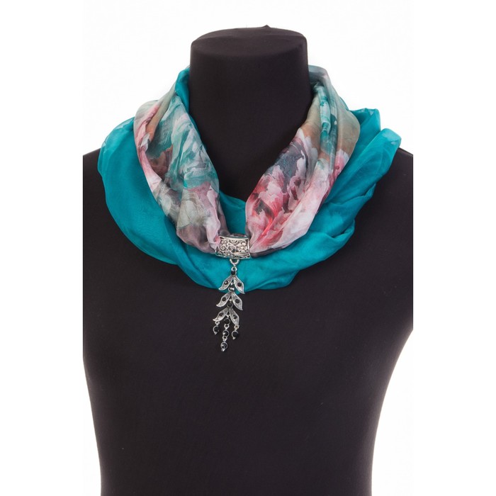 Шарф женский, цвет зелёный - Фото 1