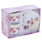 Сервиз чайный "Розовая орхидея", 4 предмета: 2 чашки 250 мл, 2 блюдца 150 мм - Фото 2