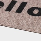 Коврик влаговпитывающий придверный без окантовки Доляна «О, привет», 40×60 см, цвет бежевый - Фото 5