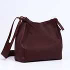 Сумка-мешок на кнопке, цвет бордовый - фото 25431905