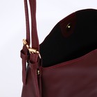 Сумка-мешок на кнопке, цвет бордовый - фото 25431907