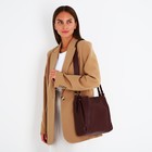 Сумка-мешок на кнопке, цвет бордовый - фото 25431909