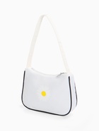 Сумка молодёжная на молнии, с принтом, 24×6.5×17 см, белая - Фото 1