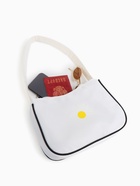 Сумка молодёжная на молнии, с принтом, 24×6.5×17 см, белая - Фото 4