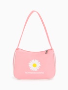 Сумка молодёжная на молнии, с принтом, 24×6.5×17 см, розовая - Фото 6