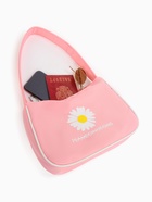 Сумка молодёжная на молнии, с принтом, 24×6.5×17 см, розовая - Фото 4