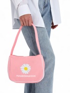 Сумка молодёжная на молнии, с принтом, 24×6.5×17 см, розовая - Фото 5