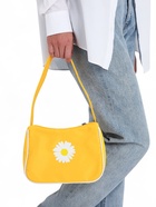 Сумка молодёжная на молнии, с принтом, 24×6.5×17 см, жёлтая - Фото 8