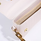 Сумка женская мессенджер на магните, 25×6×14 см, молочный - Фото 4